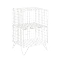 Telephone Table, Sofa Side Table,Telephone Table,Bedroom Bedside Table,2 Layer Storage Shelf,Bookshelf,403258CM(Color:White)