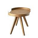 Telephone Table, Solid Side Table,Sofa End Table,Accent Coffee Table,Telephone Tables,End Tables Living Room(Color:Wood,Size:15.3515.3520.27in)