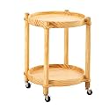 Telephone Table, Solid Wood Storage Rack，2-Tier Pallet Side Table，Outdoor &amp; Indoor Drink Snack Coffee Table Telephone Table，2 Colors(Size:16.53 16.53 21.65in,Color:Wood C