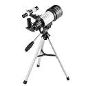 Telescope for Adults & Kids, 70mm Aperture Astronomical Refractor Telescopes for Astronomy Beginners (15X-150X), 300mm Portable Telescope with an Phone Adapter & A Wireless Remote