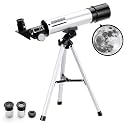 Telescope for Kids & Beginners Adults 50/360mm Astronomical Telescopes Zoom 90X HD Refractor Scope With Tripod