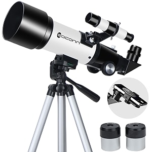 eaconn telescopes telescope for kids and adults beginners 70mm aperture 400mm focus length refractor travel telescope with az mount for observe the moon and landscape