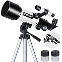 Telescopes, Telescope for Kids and Adults Beginners, 70mm Aperture 400mm Focus Length Refractor Travel Telescope with AZ Mount for Observe The Moon and Landscape