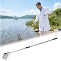 Telescopic Water Sampler Dipper, 3.6FT-9.6FT Sampler Rod with Two Non-Slip Grips & Hook, 900ml Pendulum Beaker Sampler, Stainless Steel Water Sampling Pole for Lab & Field