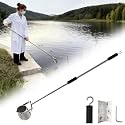 Telescopic Water Sampler Dipper 5ft / 10ft Long - Stainless Steel Sampling Ladle with 500ml Pendulum Beaker, 2 Handle and Hook - Liquid Sample Cup Testing Scoop for Industrial, Lab and Field