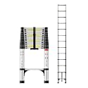 Telescoping Ladder 12.5 FT, 330 lbs Capacity; Silver