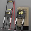 Telescoping Ladder, 16.5 FT 330 Lbs Aluminum Extension Ladder, Black