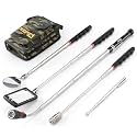 Telescoping Magnetic Pickup Tool Set, Inspection Mirror Telescoping, LED Flashlight, Cool Gadgets for Men, Stocking Stuffers, Gifts for Dad, Husband, Kids, Boyfriend, Magnet Stick (Camo)