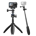 TELESIN 46cm/18.1in Mini Selfie Stick Tripod for All Action Camera
