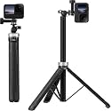 TELESIN 59in Long Selfie Stick Tripod for GoPro DJI Insta360 Action Camera