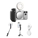 TELESIN Magnetic Mini Selfie Stick Tripod with Selfie Light (Silver)