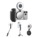 TELESIN Magnetic Mini Selfie Stick Tripod with Selfie Light (Black)