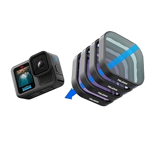 telesin nd filter set compatible with gopro hero13 circular polarizing filters with 3pcs neutral density for gopro hero 13 accessories cpl nd8 nd16 nd32