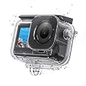 TELESIN Waterproof Case with Anti-Fog for DJI Osmo Action 6 Camera, Underwater Housing Shell Cage Supports 60M/196FT Deep Diving Scuba Snorkeling with Quick Release Bracket Screw Action 6 Accessories