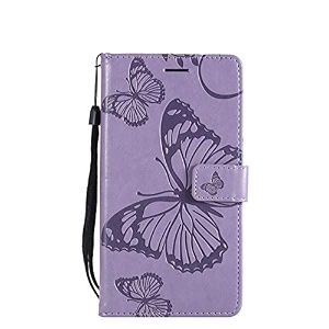 teletel diva series butterfly embossing pu leather flip wallet case cover with card holder  magnetic closure purple for vivo t1 5g
