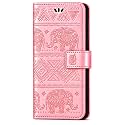 TELETEL Elephant Embossing Design Shock Proof Flip Cover with Cards &amp; Cash Holder Wallet | Magnetic Closure Lock for OnePlus Nord 2T(Pink)