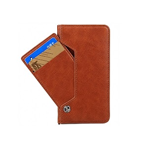teletel flipper series faux leather wallet flip case kick stand with magnetic closure flip cover brown for oneplus nord 2t