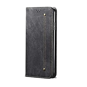 teletel luxury denim wallet lightweight flip card cash holder cover with kick stand magnetic closure for oneplus nord 2t denim black