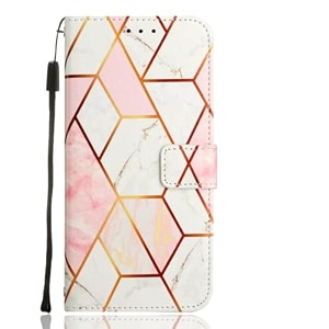 teletel marvel magnetic closure flip shock proof back cover with cards amp cash pockets cover  wallet case - white amp pink for google pixel 7 pro