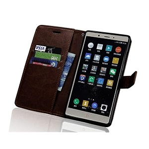 teletel premium pu leather vintage flip  inside tpu with card amp cash pockets  magnetic closure  shock proof wallet cover coffee for vivo t1 5g