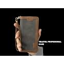 TELETEL Professional Flip Cover with Card &amp; Cash Slots | Video Stand View| Magnetic Closure Wallet Case (Grey) for Vivo T1 5G