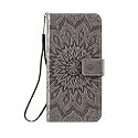 TELETEL Queen Series 3D Embossing Cover Leather Flip Wallet Case with Card Holder| Magentic Closure | Video Stand View (Grey) for Vivo T1 5G