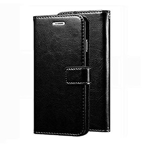 teletel vintage flip case leather finish  inside tpu with card pockets amp stand  magnetic closure  shock proof wallet cover black for vivo t1 5g