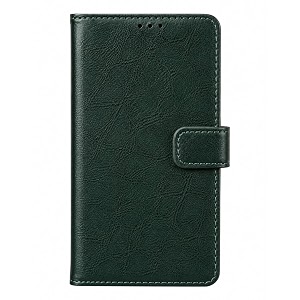 teletel vintage flip case pu leather finish  inside tpu with card pockets amp stand  magnetic closure  shock proof wallet cover dark green for oneplus nord 2t
