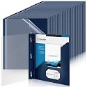 Teling 100 Pcs Report Cover with 3 Prongs for 8.5'' x 11'' Paper(Dark Blue)