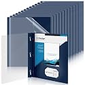 Teling 24 Pcs Presentation Folders with 3 Prong, Dark Blue Report Binders