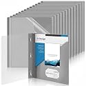 Teling 48 Pcs Presentation Folders Bulk with Clear Report Cover, Grey