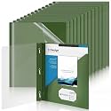 Teling 48 Pcs Report Covers with 3 Prong for 8.5'' x 11'' Paper(Dark Green)