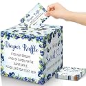 Teling 51 Pieces Diaper Raffle Tickets with Card Box,A Berry Sweet Baby Is on the Way