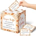 Teling 51 Pieces Diaper Raffle Tickets with Card Box,Little Cutie Pie