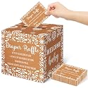 Teling 51 Pieces Diaper Raffle Tickets with Card Box,Cielito Lindo