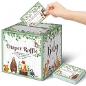 Teling 51 Pieces Diaper Raffle Tickets with Card Box,Woodland Animal