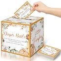 Teling 51 Pieces Diaper Raffle Tickets Box with Card
