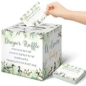 Teling 51 Pcs Mallard Duck Diaper Raffle Tickets with Card Box