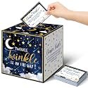Teling 51 Pieces Diaper Raffle Tickets with Card Box,Twinkle Twinkle Little Star