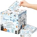 Teling 51 Pieces Diaper Raffle Tickets with Card Box,A Little Boo Is Almost Due