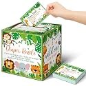 Teling 51 Pieces Diaper Raffle Tickets with Card Box,Jungle Animal