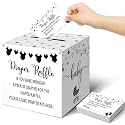 Teling 51 Pieces Diaper Raffle Tickets with Card Box,Fresh Style