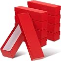 Teling 8 Pcs 2x2 Coin Storage Collectors Box, 9 x 2 x 2 Inches, Red