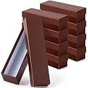 Teling 8 Pcs 2x2 Coin Storage Collectors Box, 9 x 2 x 2 Inches, Brown