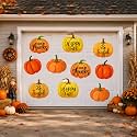 Tellegloww 10 Pcs 12 Inch Fall Thanksgiving Pumpkin Garage Door Decoration Magnets Autumn Garage Door Magnets with Pumpkin Happy Fall Magnet Decal Sticker for Thanksgiving Garage Door Car Refrigerator