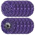 Tellegloww 10Pack 3inch Strip Discs Quick Change Easy Sanding Discs, Purple