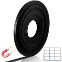 Tellegloww Black Magnetic Tape Roll Thin Strips, 1/4 in X 40 ft, 1 Pcs