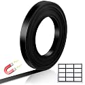 Tellegloww Black Magnetic Tape Roll Thin Strips, 1/2 Inch X 25 Feet, 1 Pcs