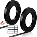 Tellegloww Black Magnetic Tape Roll Thin Strips, 1/4 Inch X 100 Feet, 2 Pcs