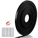 Tellegloww Black Magnetic Tape Roll Thin Strips, Magnetic Board Dividers Whiteboard Graphic Decorative Tape Marking Line for Classroom Office Art Accessories (1/5 Inch X 50 Feet,1 Pcs)